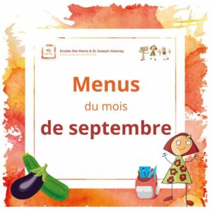 Menus du mois de Septembre