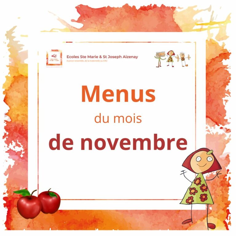 menus de novembre
